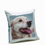 Cuscino in tela e velluto